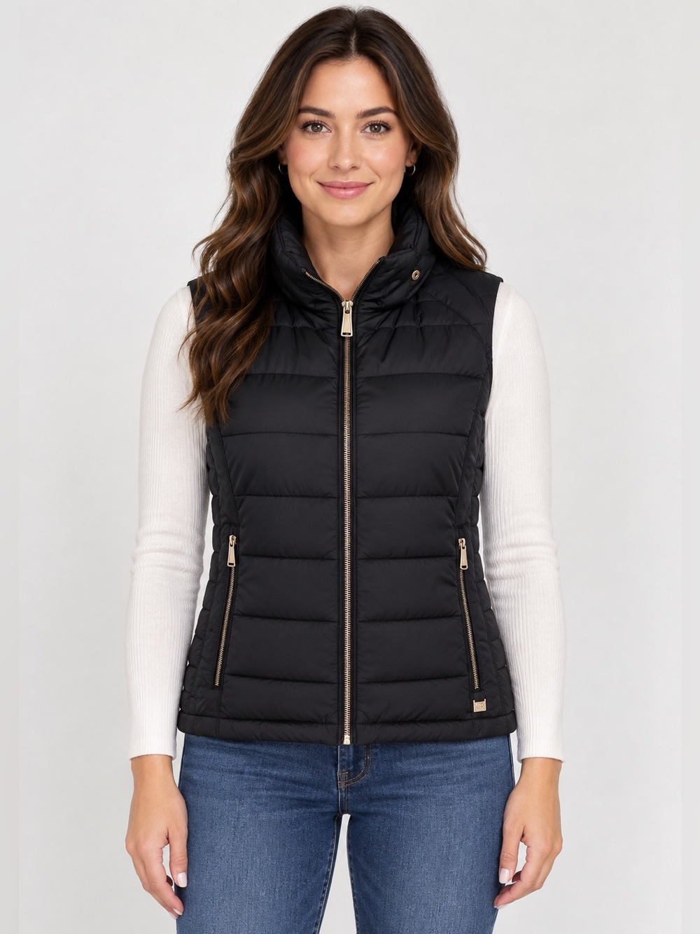 Michael Kors Black Down Puffer Vest Size M – 60% Down 20x25